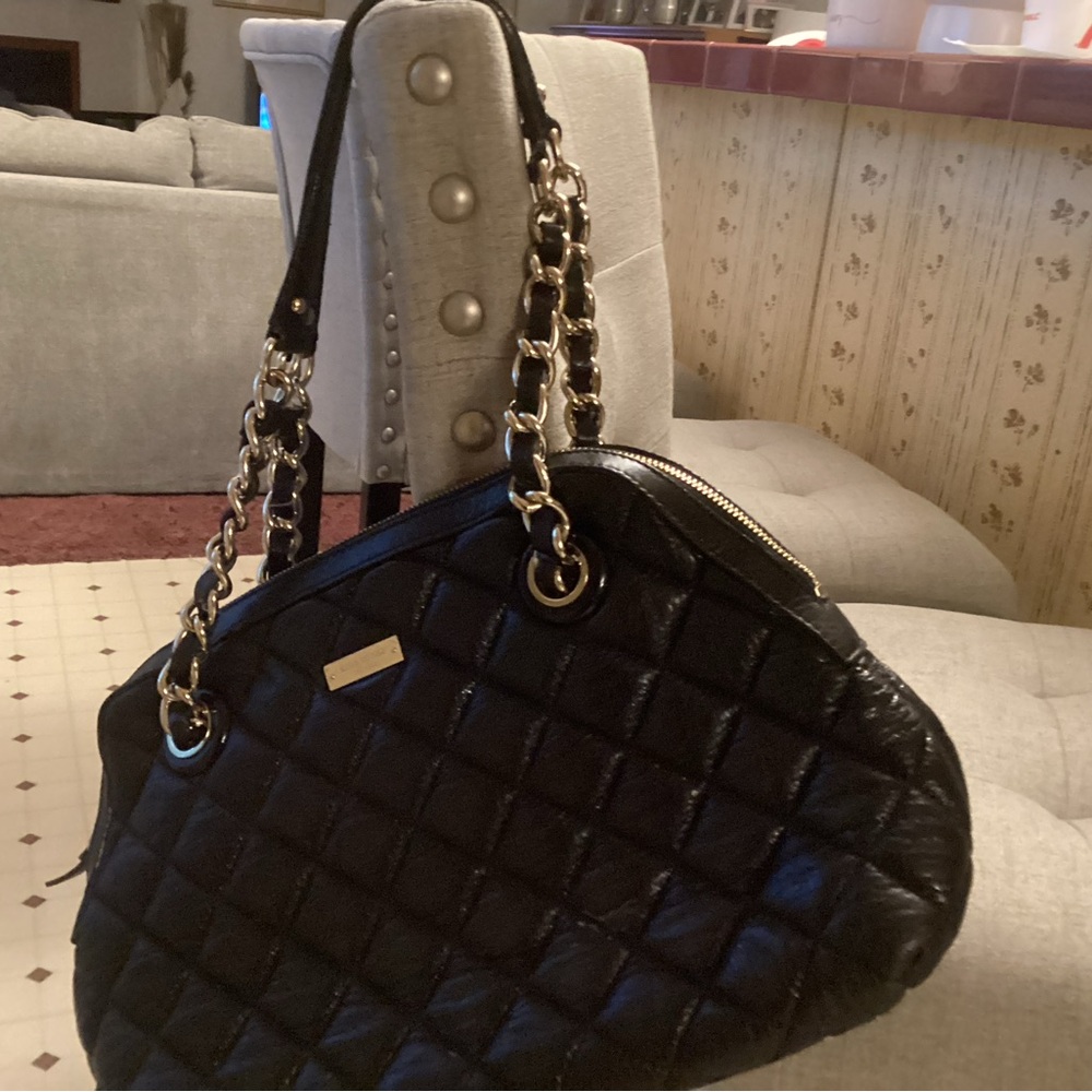 Kate Spade Black Quilted Shoulder Bag